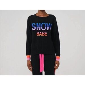 Brodie Cashmere Black 'Snow Babe' Sweater size small